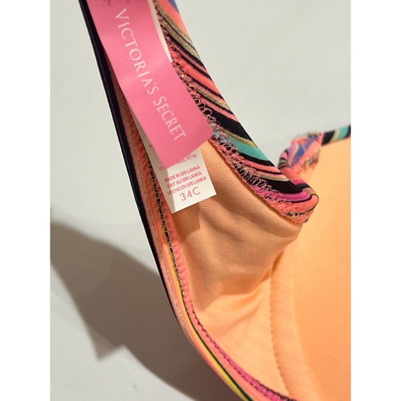 VICTORIAS SECRET SWIM Push Up Bra The Fabulous Bikini Top 34C - Picture 6 of 8